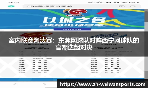 室内联赛淘汰赛:东莞网球队对阵西宁网球队的高潮迭起对决